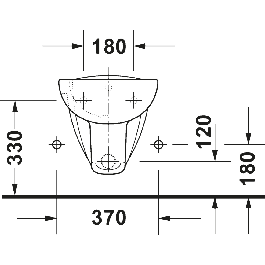 Duravit 22571500002 - Bidet wiszący D-CODE ceramika/biały połysk