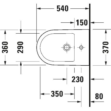 Duravit 2294150000 - Bidet wiszący D-NEO ceramika/biały połysk