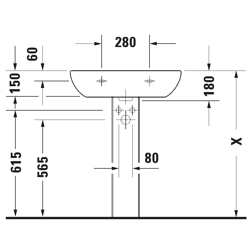 Duravit 23106500002 - Umywalka wisząca D-CODE 65x50 cm ceramika/biały połysk