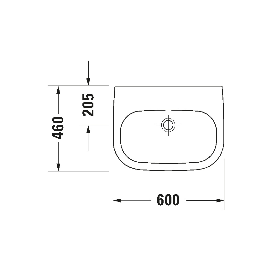 Duravit 23116000702 - Umywalka wisząca D-CODE 60x46 cm ceramika/biały połysk