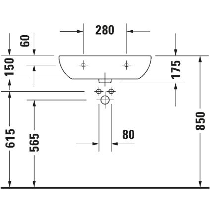 Duravit 23116000702 - Umywalka wisząca D-CODE 60x46 cm ceramika/biały połysk