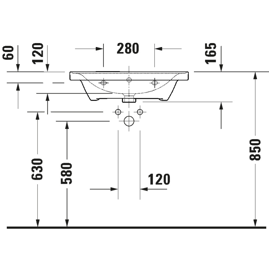 Duravit 2367650060 - Umywalka wisząca D-NEO 65x48 cm ceramika/biały połysk