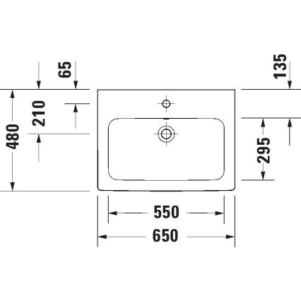 Duravit 23996500002 - Umywalka wisząca D-CODE 65x48 cm ceramika/biały połysk