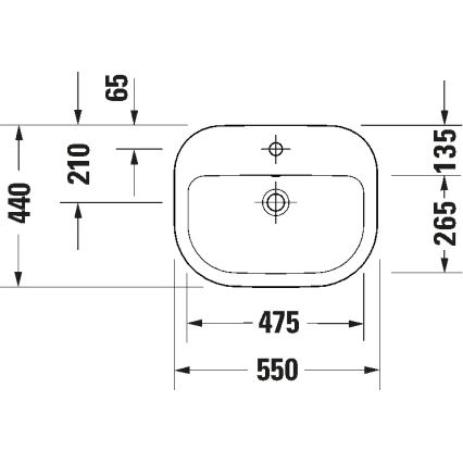 Duravit 24025500002 - Umywalka wisząca D-CODE 55x44 cm, ceramika / biały połysk