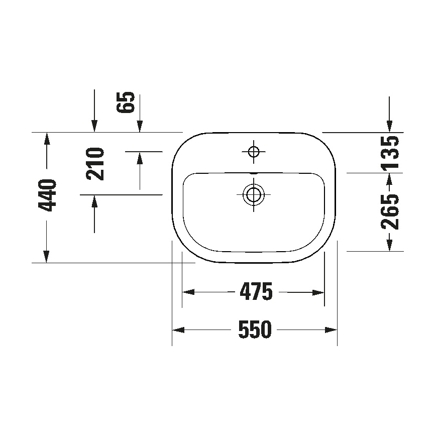 Duravit 24025500002 - Umywalka wisząca D-CODE 55x44 cm, ceramika / biały połysk