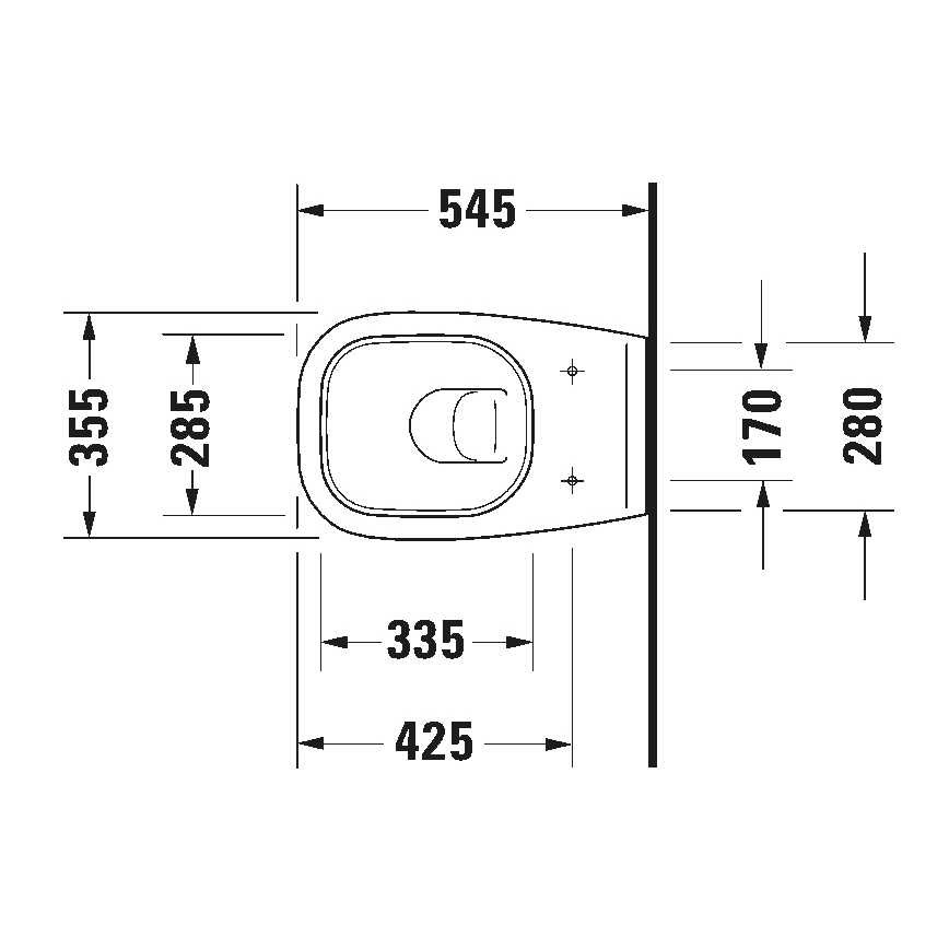 Duravit 25350900002 - Miska WC wisząca D-CODE ceramika/biały połysk