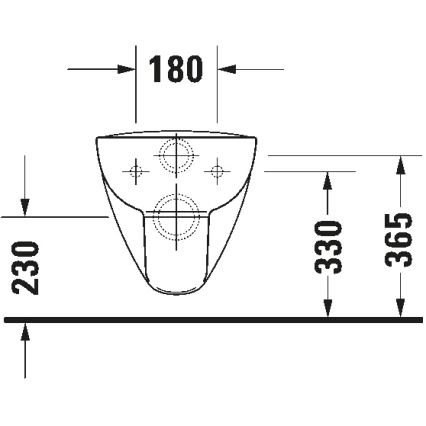 Duravit 25700920002 - Wisząca miska WC bezkołnierzowa D-CODE ceramika/biały połysk