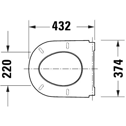 Duravit 28210000 - Deska sedesowa D-CODE 37,4x43,3 cm biała
