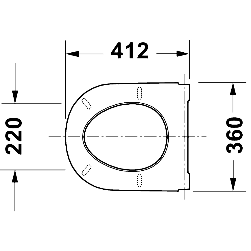 Duravit 28310000 - Deska sedesowa D-CODE 37,4x42 cm biała