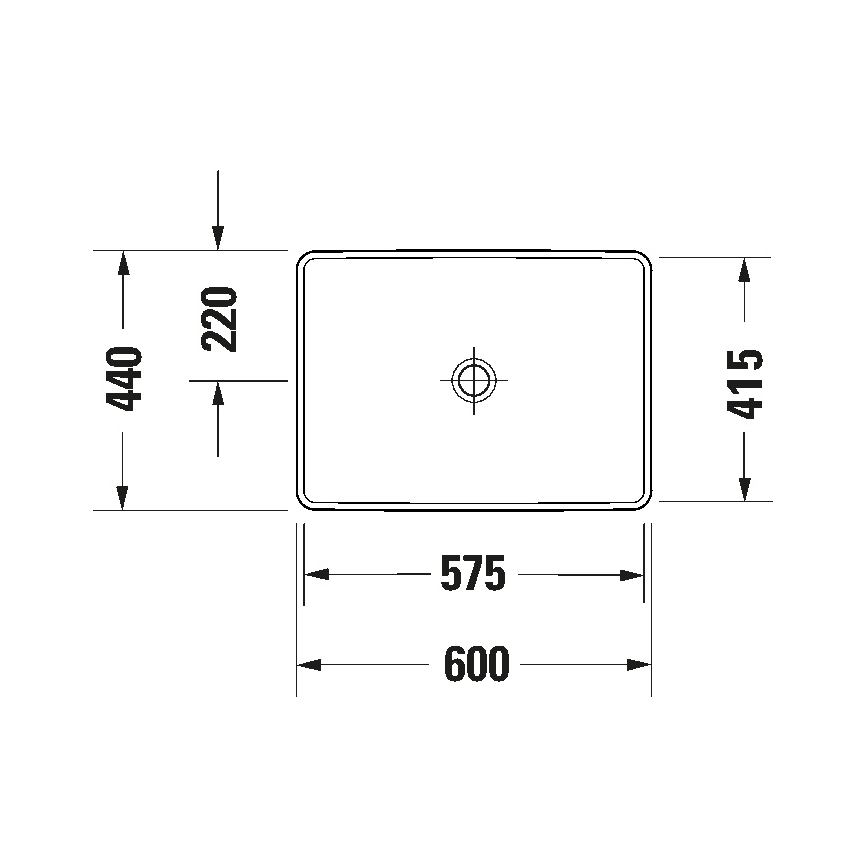 Duravit 358600079 - Umywalka wpuszczana D-NEO 60x44 cm ceramika/biały połysk