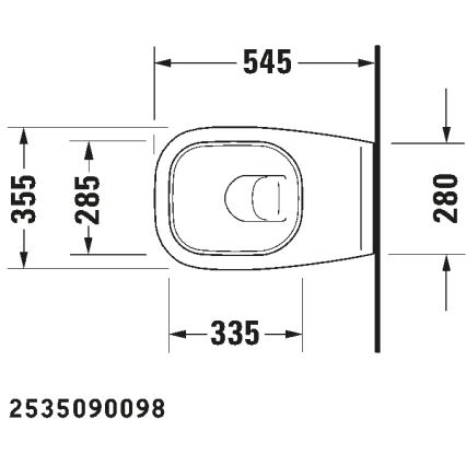 Duravit 45351900A1 - Miska WC wisząca z deską sedesową D-CODE, ceramika/biały połysk