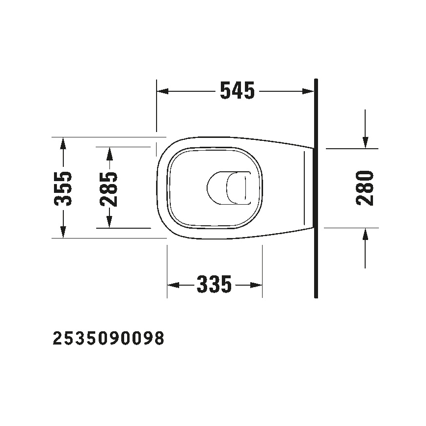 Duravit 45351900A1 - Miska WC wisząca z deską sedesową D-CODE, ceramika/biały połysk