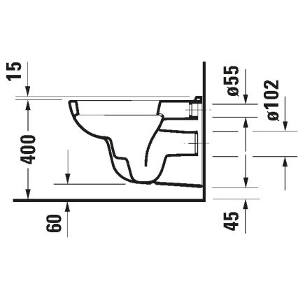 Duravit 45351900A1 - Miska WC wisząca z deską sedesową D-CODE, ceramika/biały połysk