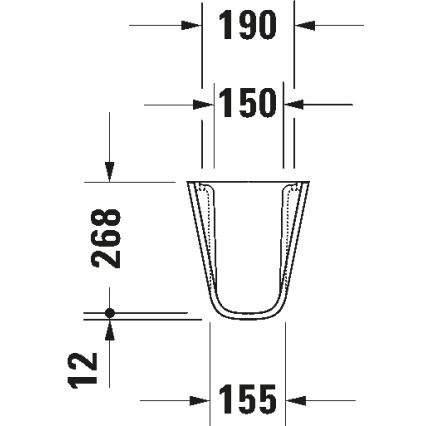 Duravit 8571800002 - Pokrywa syfonu D-CODE 30x26,8 cm ceramika/biały połysk