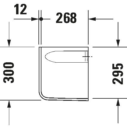 Duravit 8571800002 - Pokrywa syfonu D-CODE 30x26,8 cm ceramika/biały połysk
