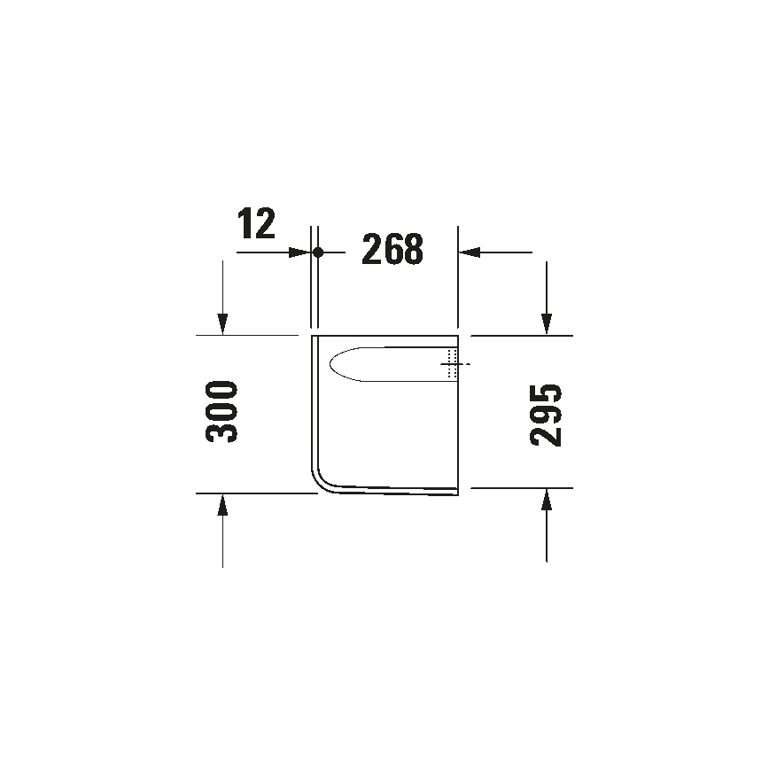 Duravit 8571800002 - Pokrywa syfonu D-CODE 30x26,8 cm ceramika/biały połysk