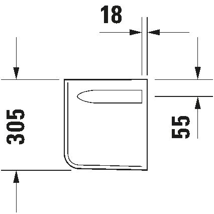 Duravit 8571800002 - Pokrywa syfonu D-CODE 30x26,8 cm ceramika/biały połysk