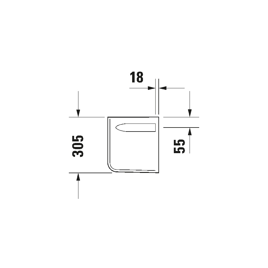Duravit 8571800002 - Pokrywa syfonu D-CODE 30x26,8 cm ceramika/biały połysk