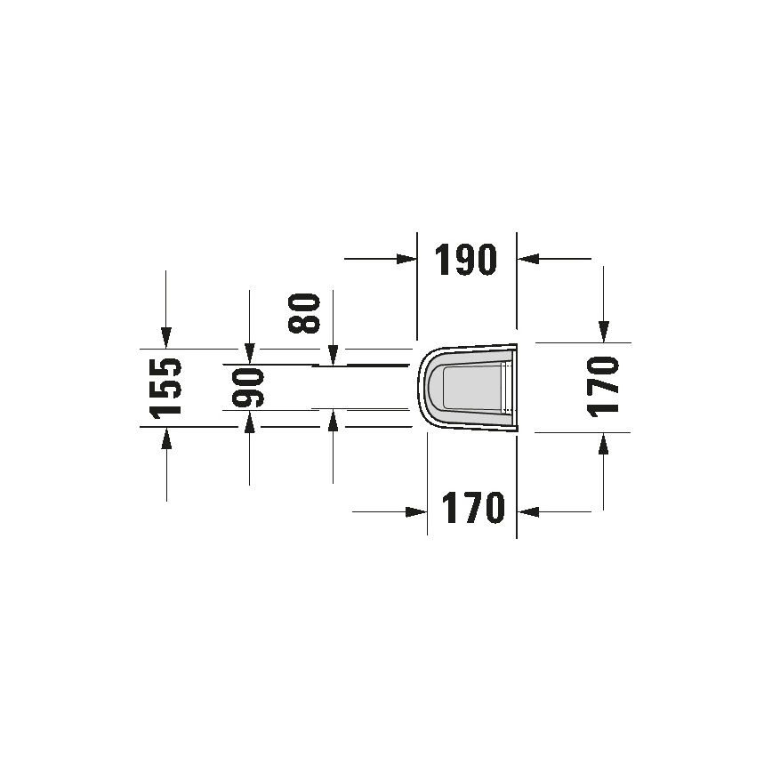 Duravit 8632700002 - Maskownica syfonu D-CODE 70,5x19 cm ceramika/biały połysk
