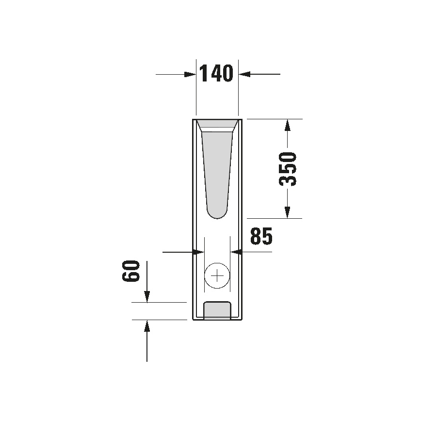 Duravit 8632700002 - Maskownica syfonu D-CODE 70,5x19 cm ceramika/biały połysk