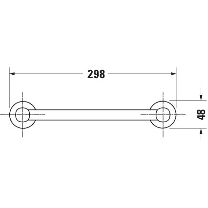 Duravit 99144600 - Uchwyt wannowy D-CODE 28,4 cm czarny mat