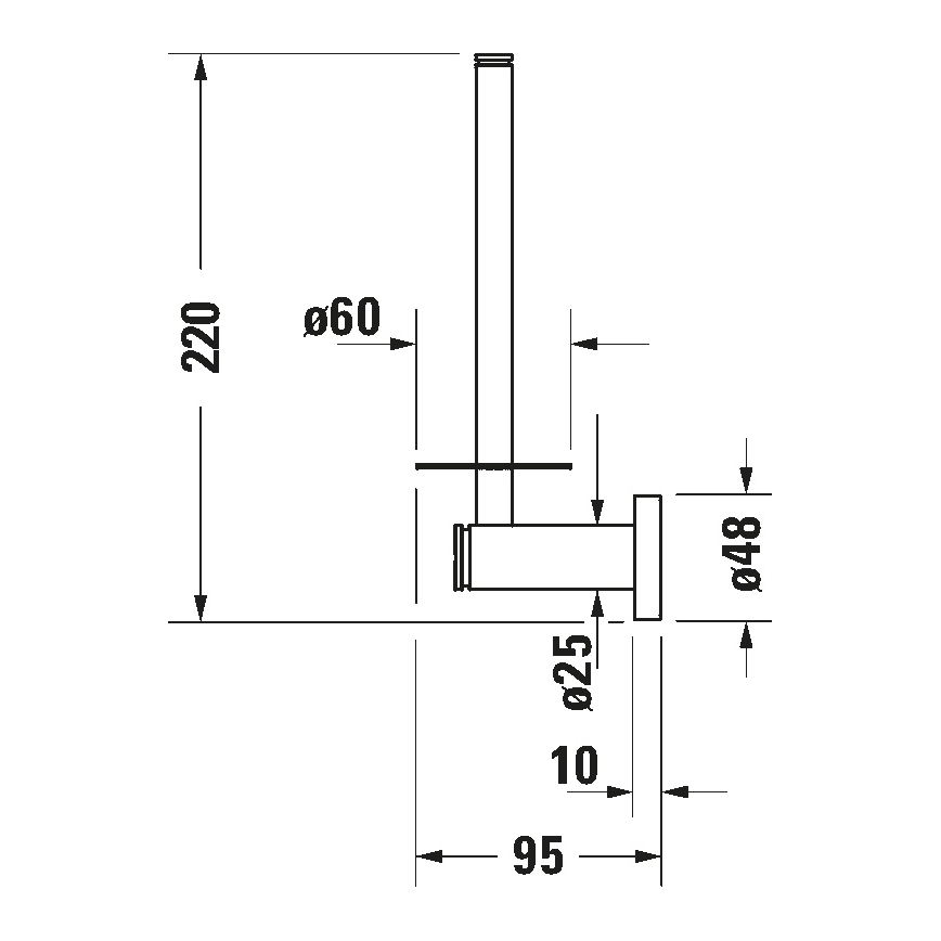 Duravit 99151000 - Uchwyt na papier toaletowy D-CODE, chrom błyszczący