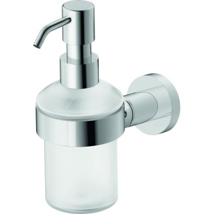 Duravit 99161000 - ścienny dozownik mydła D-CODE 390 ml, mleczne szkło/błyszczący chrom