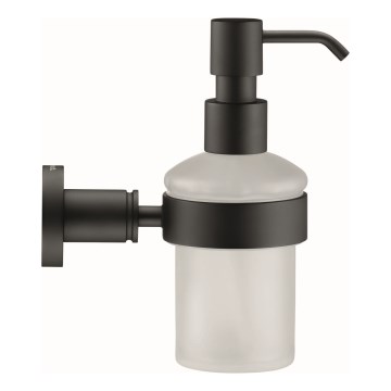 Duravit 99164600 - Dozownik mydła ścienny D-CODE 390 ml szkło mleczne/matowa czerń