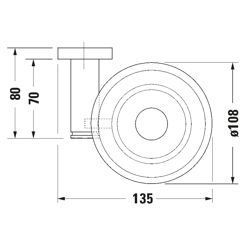 Duravit 99181000 - Mydelniczka ścienna D-CODE prawa, chrom polerowany