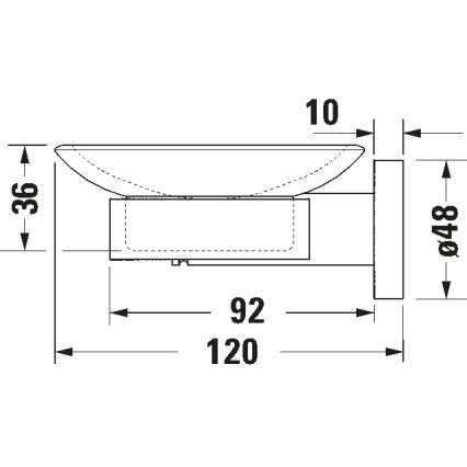 Duravit 99181000 - Mydelniczka ścienna D-CODE prawa, chrom polerowany
