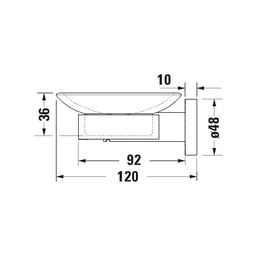 Duravit 99181000 - Mydelniczka ścienna D-CODE prawa, chrom polerowany