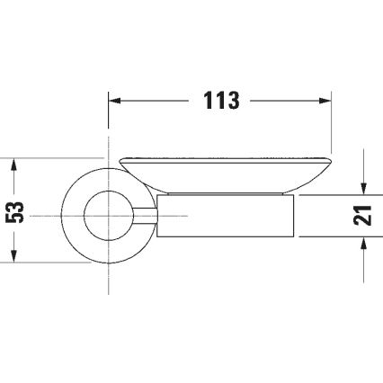 Duravit 99181000 - Mydelniczka ścienna D-CODE prawa, chrom polerowany