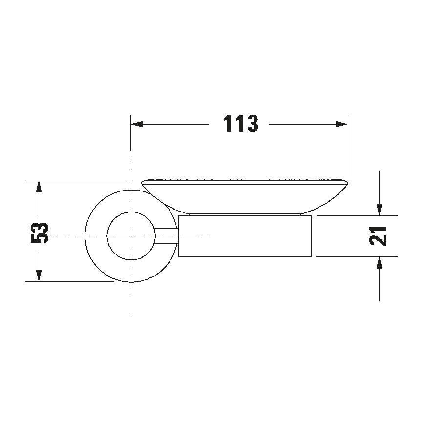 Duravit 99181000 - Prawa mydelniczka ścienna D-CODE, chrom błyszczący