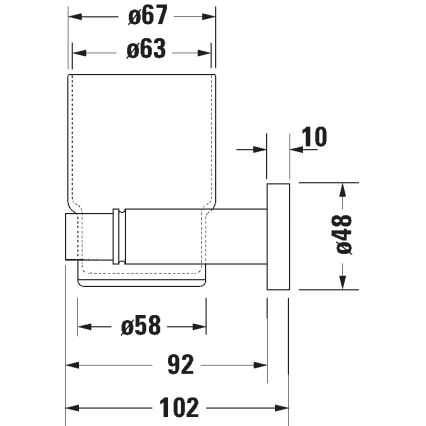 Duravit 99191000 - Uchwyt ścienny na szczoteczki do zębów D-CODE, lewy, chrom błyszczący
