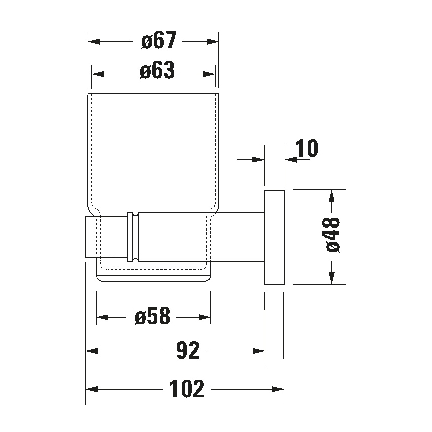 Duravit 99191000 - Uchwyt ścienny na szczoteczki do zębów D-CODE, lewy, chrom błyszczący