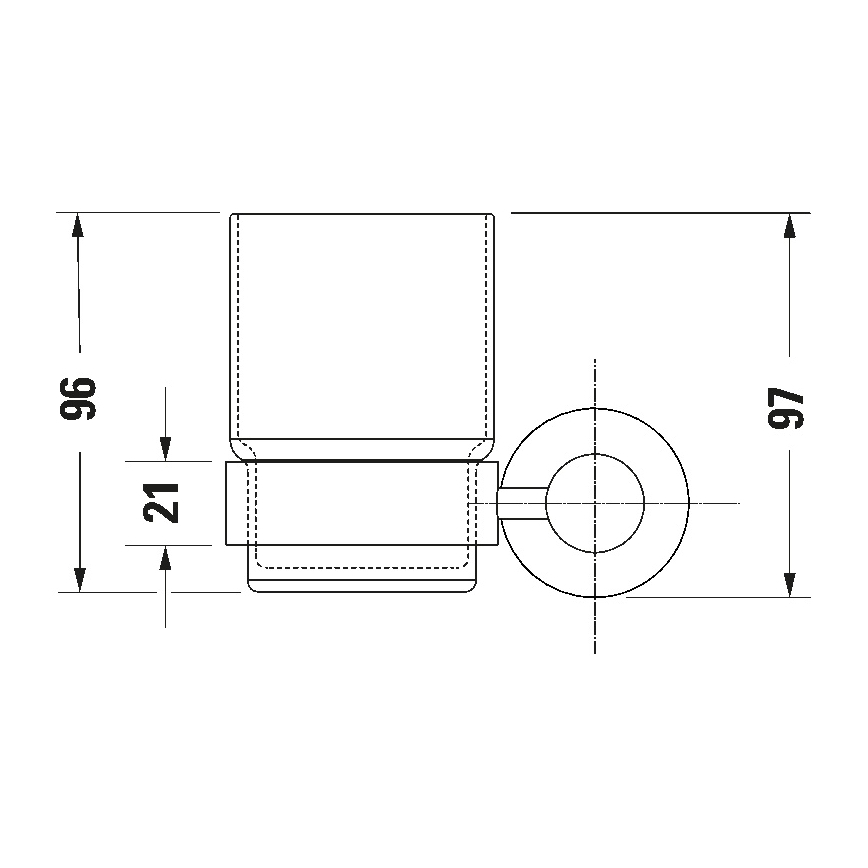Duravit 99194600 - Uchwyt ścienny na szczoteczki D-CODE, lewy, matowa czerń