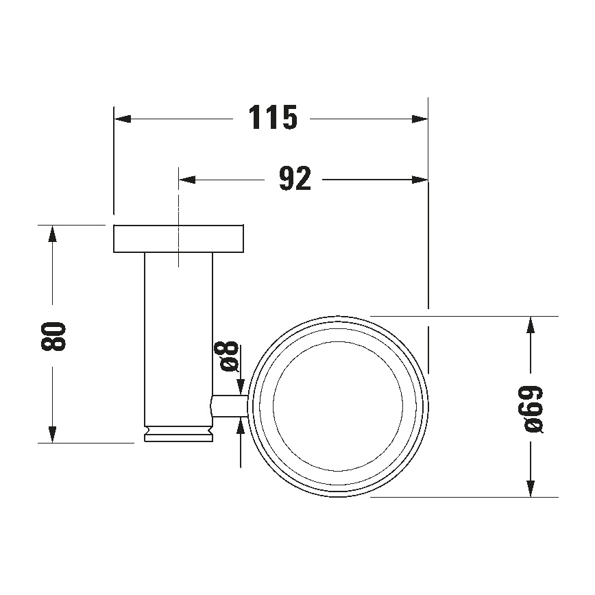 Duravit 99201000 - Uchwyt ścienny na szczoteczki do zębów D-CODE, prawy, błyszczący chrom