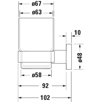Duravit 99201000 - Uchwyt ścienny na szczoteczki do zębów D-CODE, prawy, błyszczący chrom