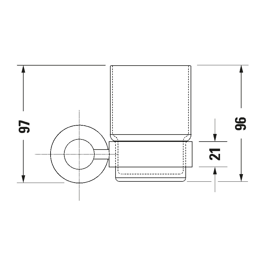 Duravit 99201000 - Uchwyt ścienny na szczoteczki do zębów D-CODE, prawy, błyszczący chrom