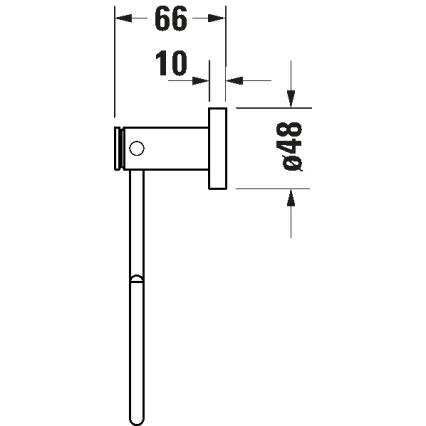 Duravit 99214600 - Wieszak ścienny na ręczniki D-CODE, czarny mat