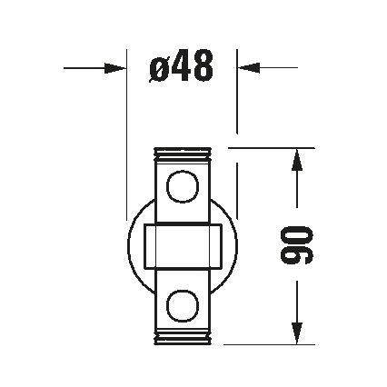 Duravit 99221000 - Naścienny wieszak na ręczniki D-CODE 44,7 cm, chrom błyszczący