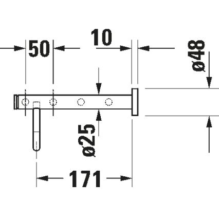 Duravit 99251000 - Naścienny wieszak na ręczniki D-CODE 65 cm, chrom błyszczący