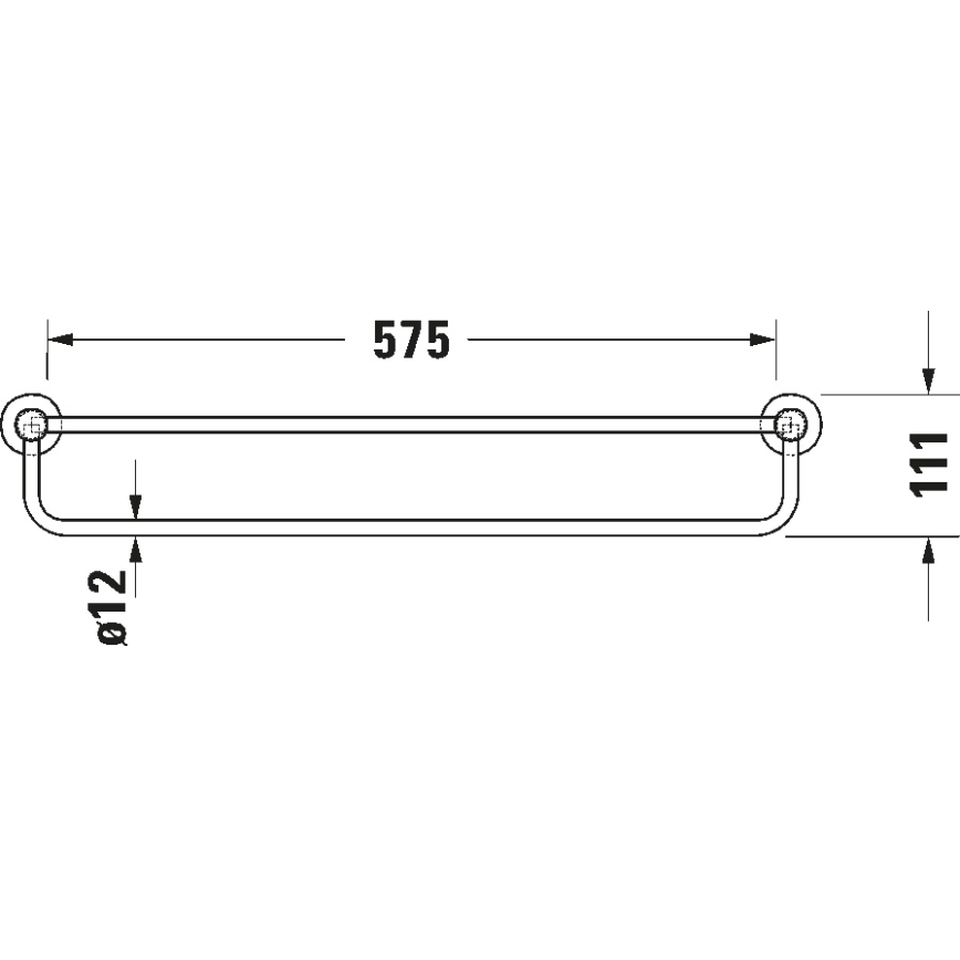 Duravit 99251000 - Naścienny wieszak na ręczniki D-CODE 65 cm, chrom błyszczący