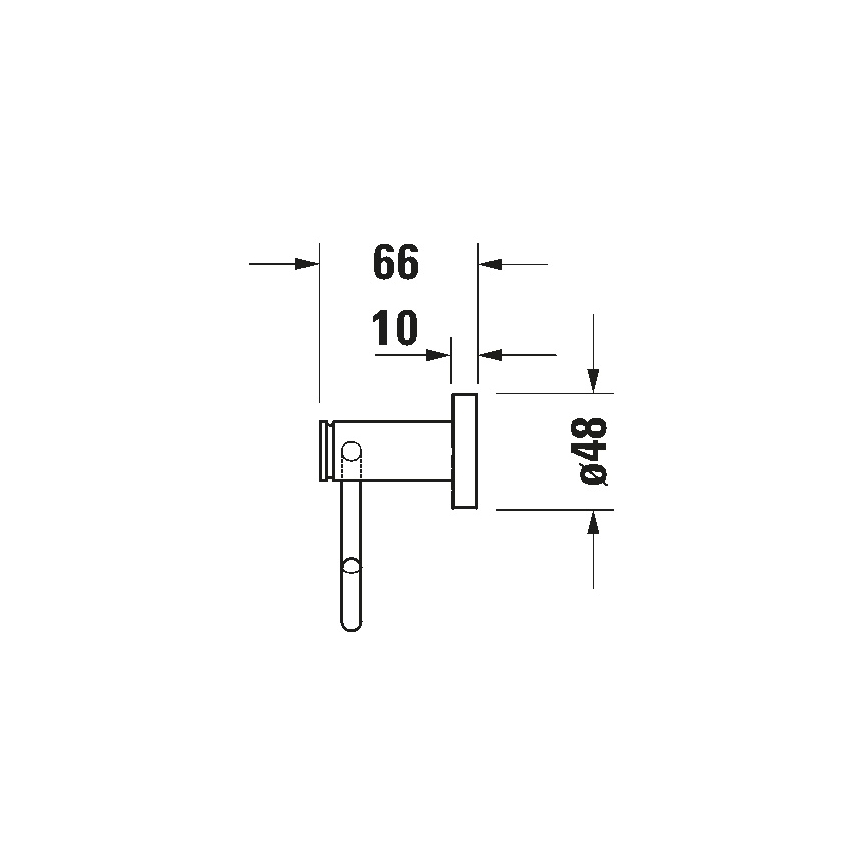 Duravit 99264600 - Uchwyt na papier toaletowy D-CODE, czarny mat