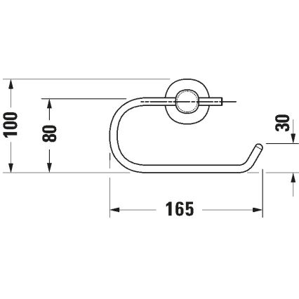 Duravit 99264600 - Uchwyt na papier toaletowy D-CODE, czarny mat