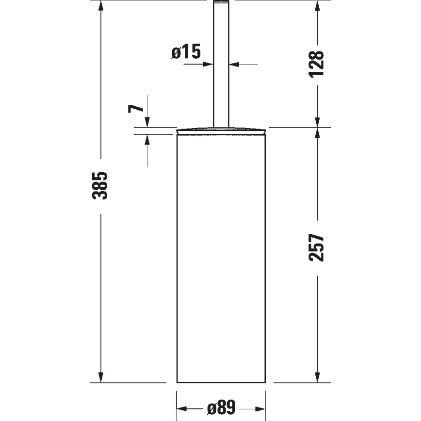 Duravit 99284600 - Wolnostojąca szczotka do WC D-CODE w kolorze matowej czerni