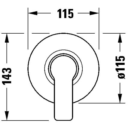 Duravit DC4210007010 - podtynkowa bateria prysznicowa D-CODE chrom błyszczący