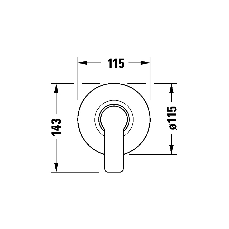Duravit DC4210007046 - Bateria prysznicowa podtynkowa D-CODE matowa czarna