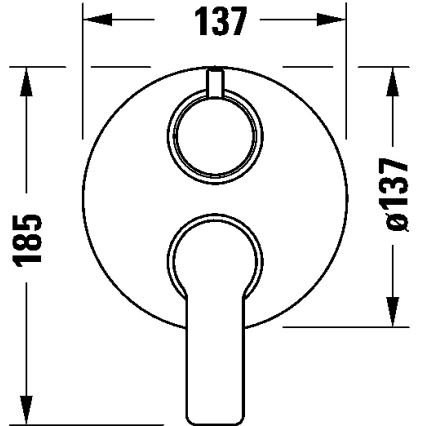 Duravit DC5210008010 - podtynkowa bateria prysznicowa D-CODE, chrom błyszczący