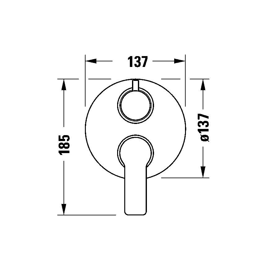 Duravit DC5210008046 - Bateria prysznicowa podtynkowa D-CODE, matowa czerń